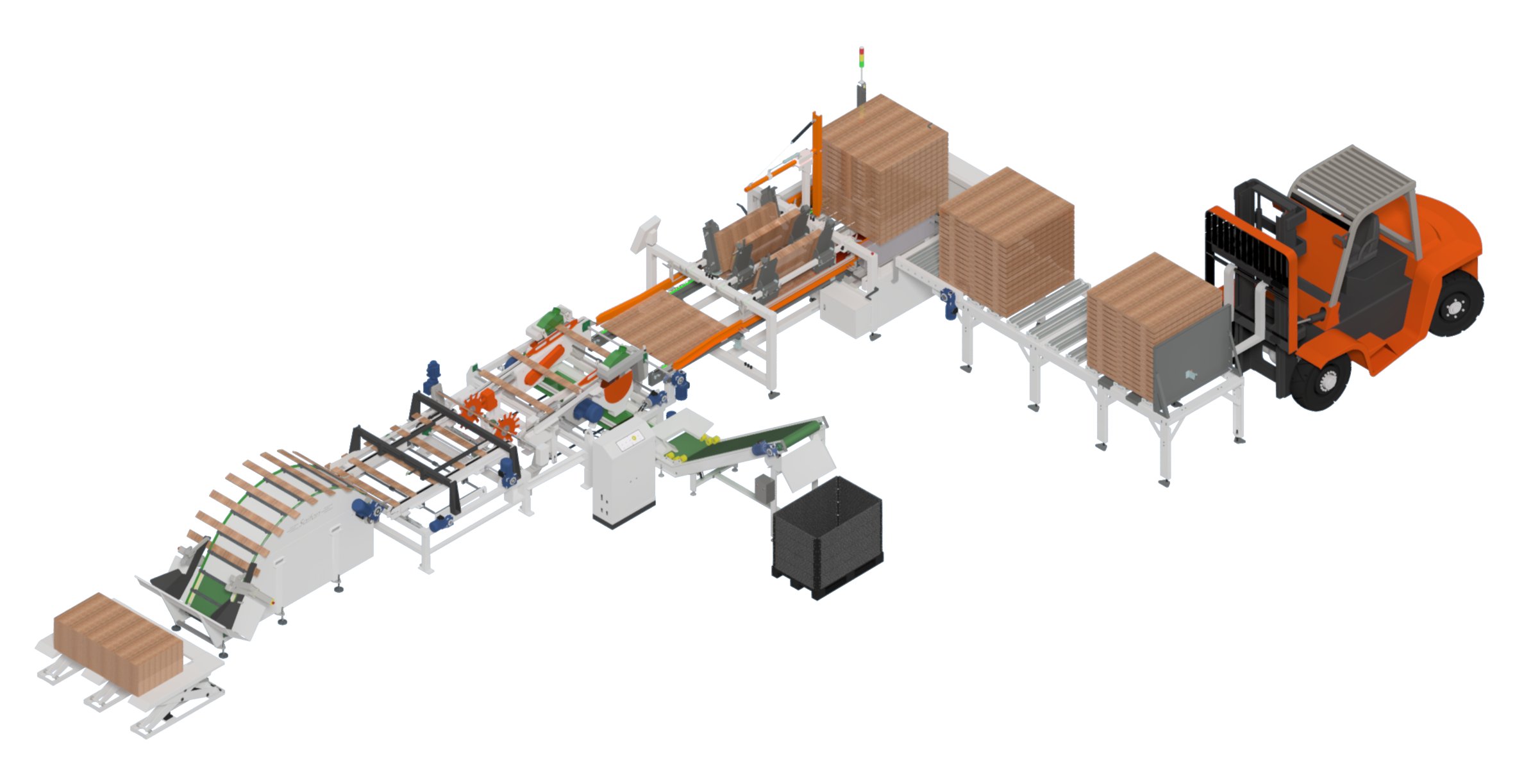 SF8002木材雙端齊頭生產(chǎn)線